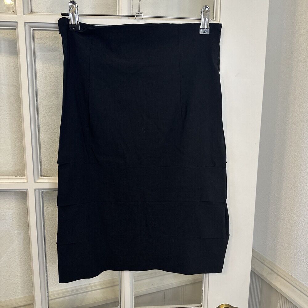 Vintage Black Spandex Ruched Pencil Skirt Juniors L